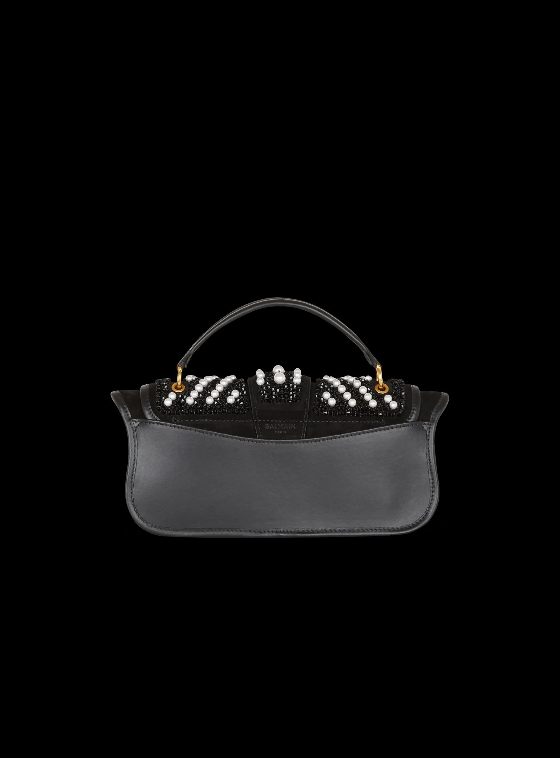 Blaze Pouch Bag In Beaded Leather-Balmain Clearance