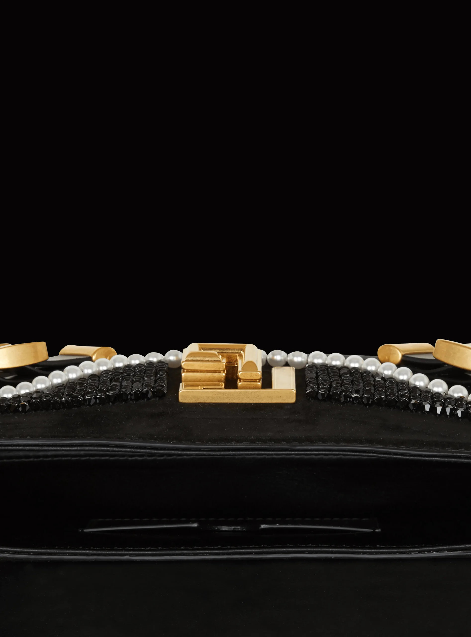 Blaze Pouch Bag In Beaded Leather-Balmain Clearance