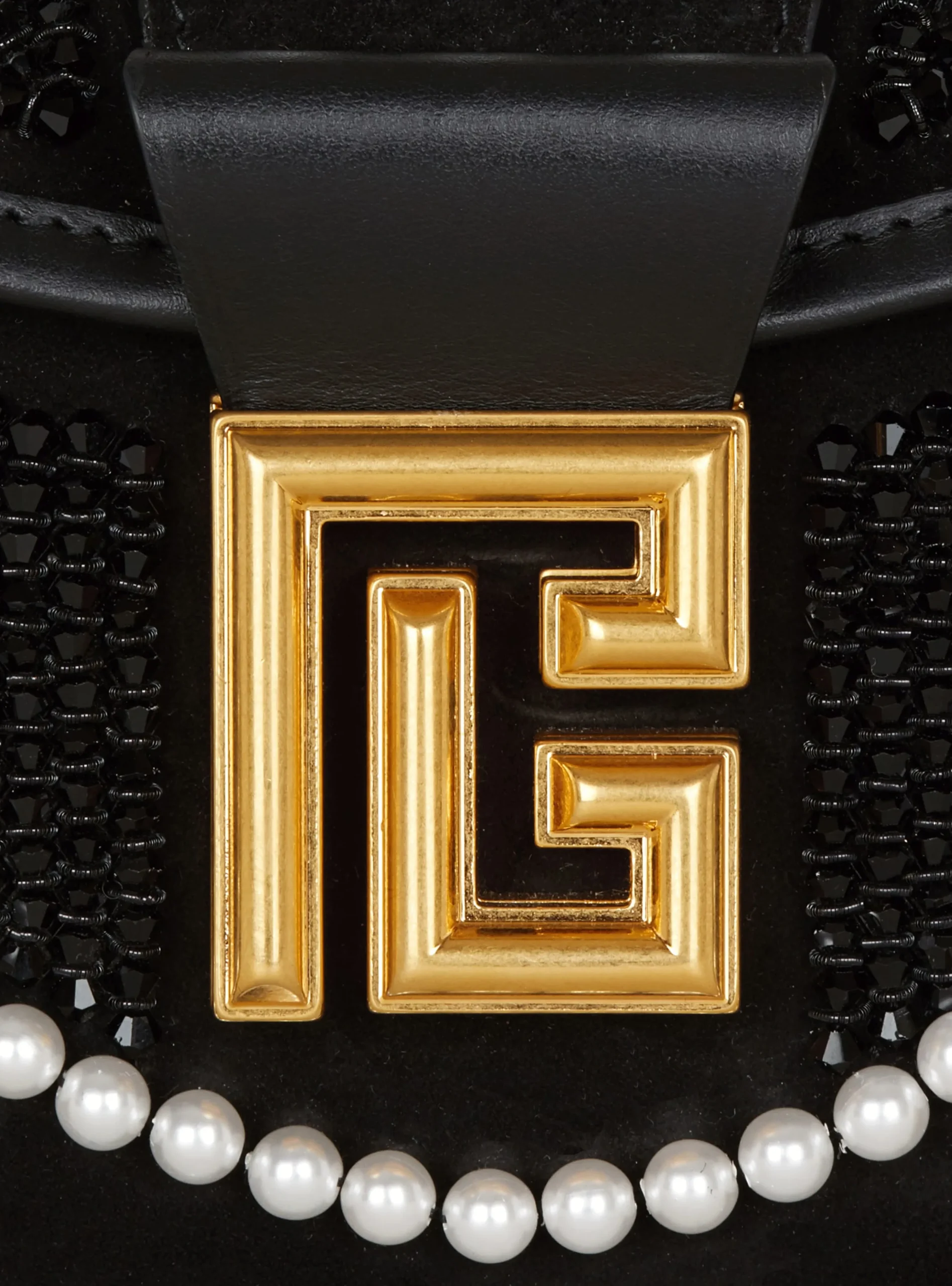 Blaze Pouch Bag In Beaded Leather-Balmain Clearance