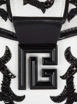 Blaze Pouch Satin Bag With Baroque Embroidery-Balmain Clearance