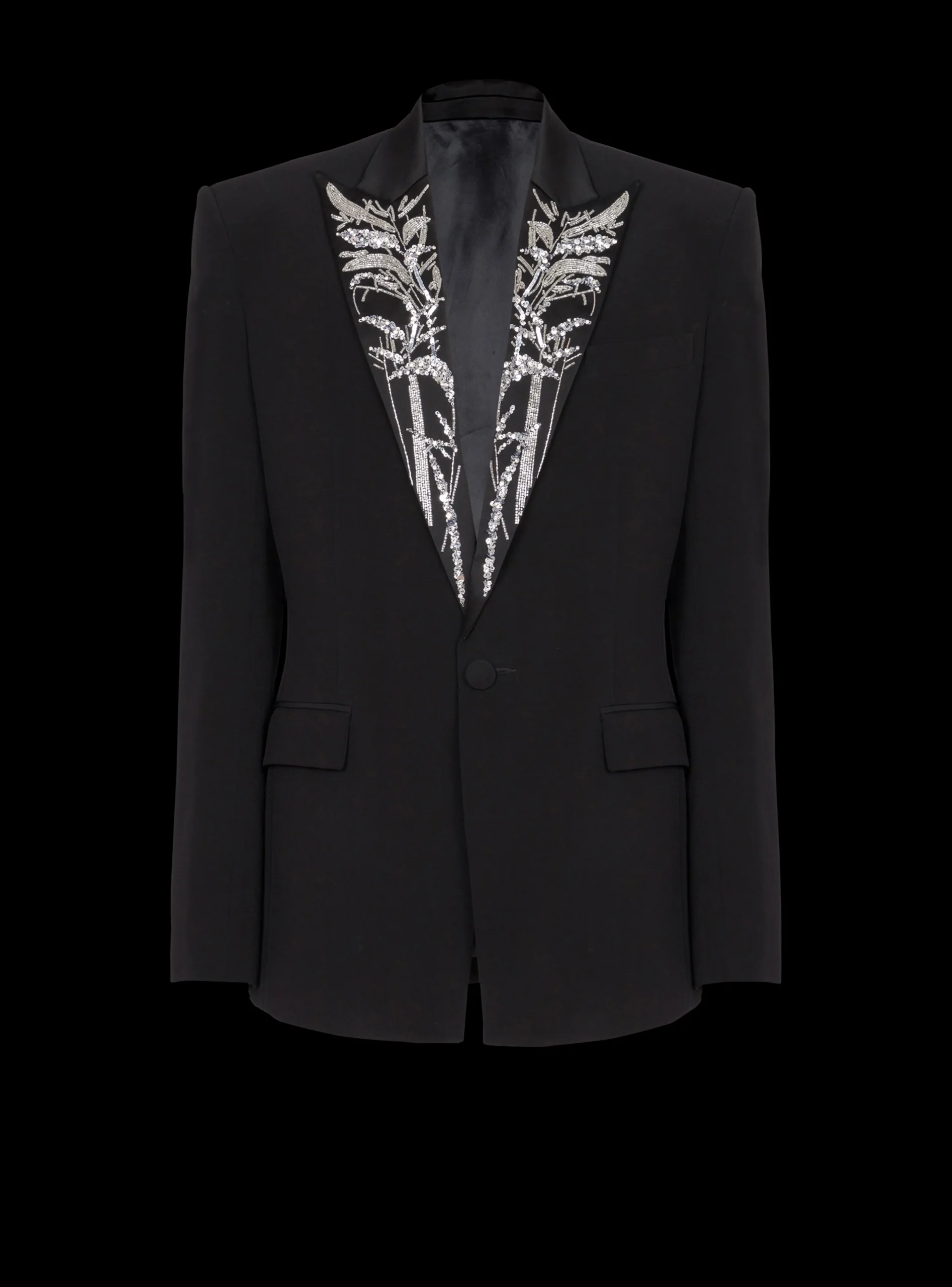 Blazer With Embroidered Bamboo Collar-Balmain Best