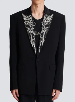 Blazer With Embroidered Bamboo Collar-Balmain Best