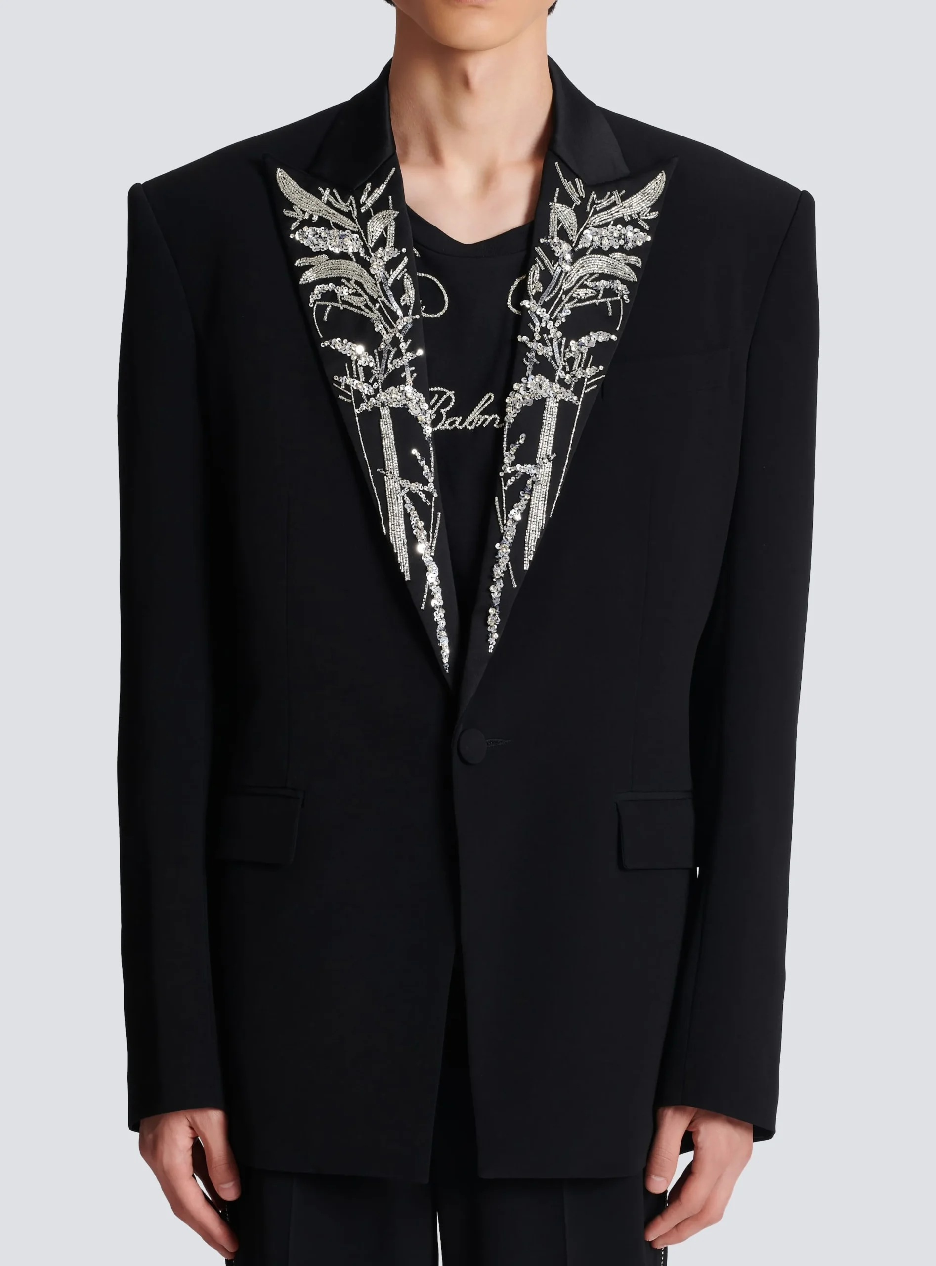 Blazer With Embroidered Bamboo Collar-Balmain Best