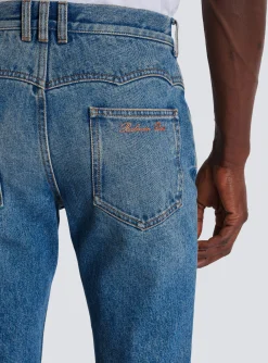 Wash Vintage Denim Jeans-Balmain Store