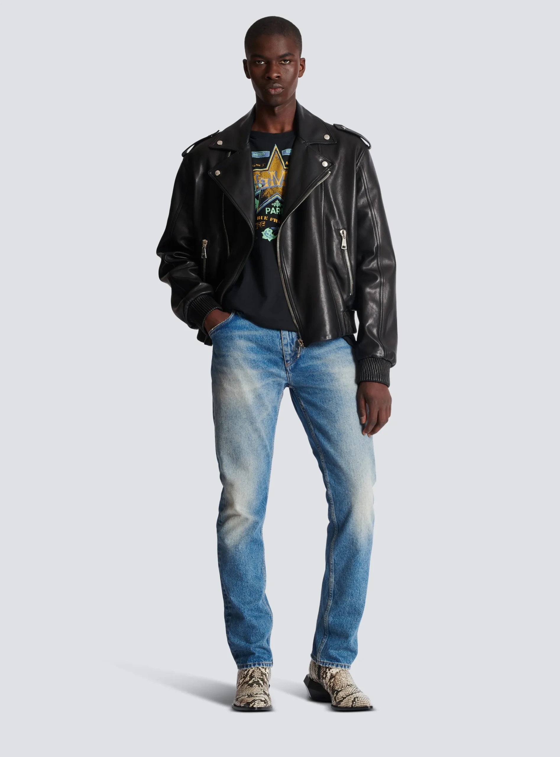 Wash Vintage Denim Jeans-Balmain New