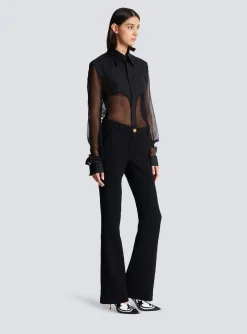 Bootcut Crepe Trousers-Balmain Best