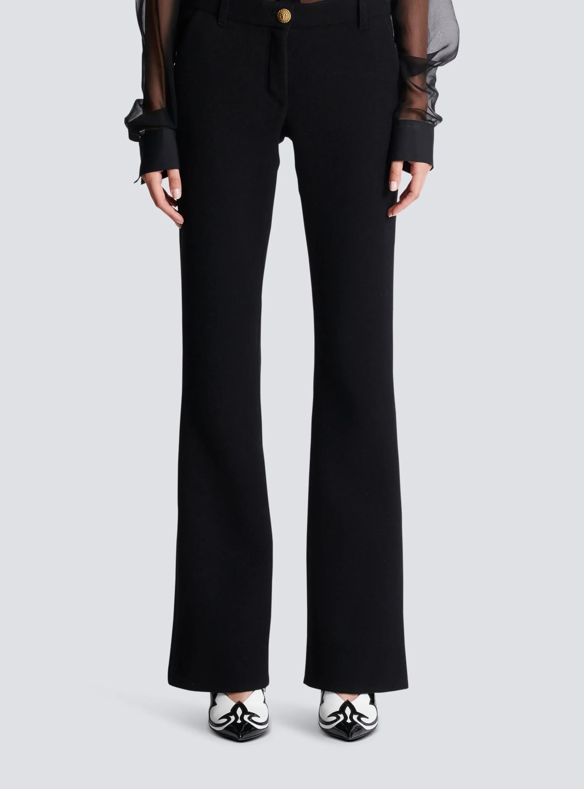 Bootcut Crepe Trousers-Balmain Best