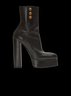 Brune Leather Ankle Boots-Balmain Online