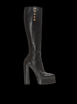 Brune Leather Boots-Balmain New