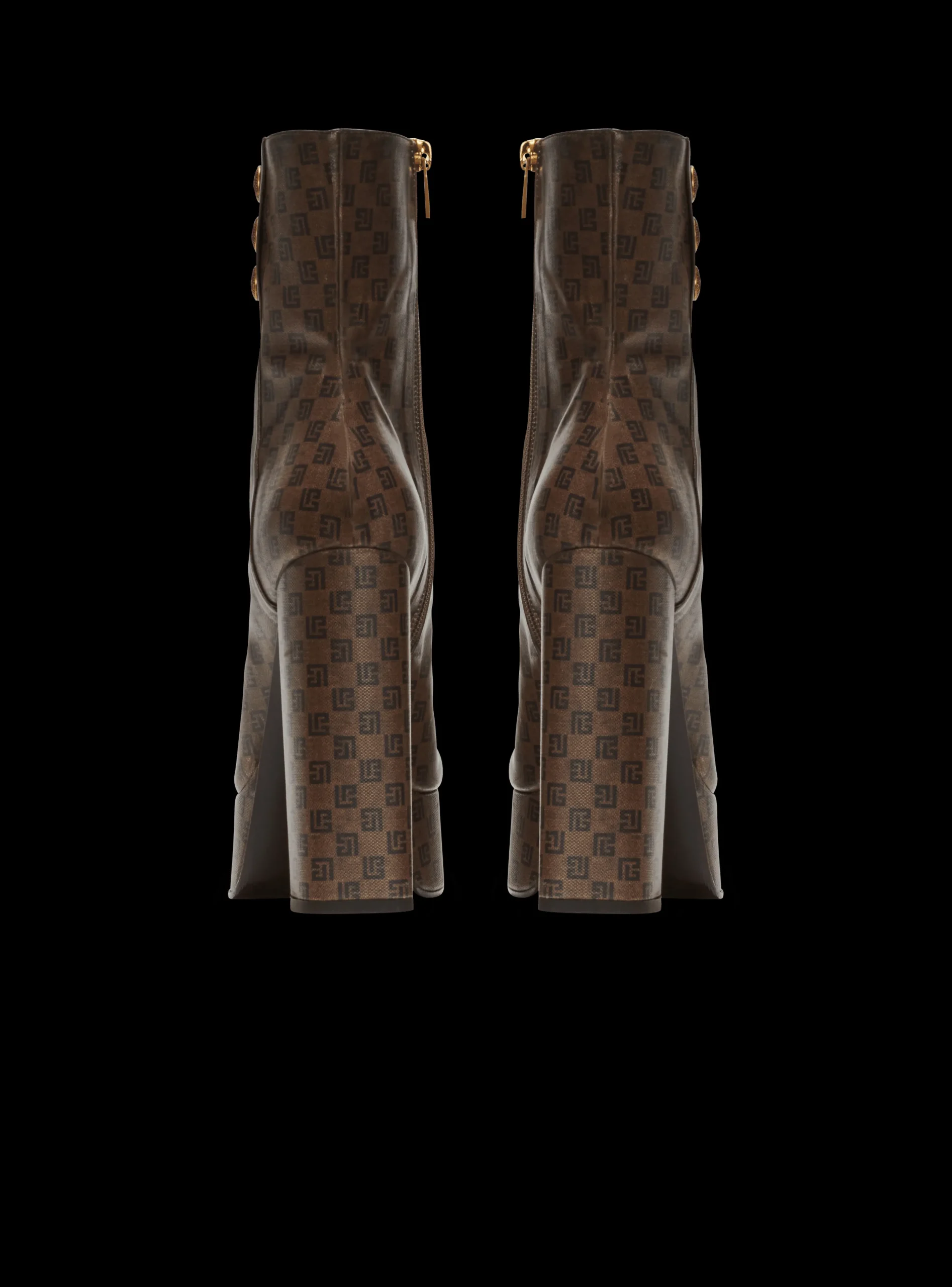 Brune Mini Monogram Boots-Balmain Outlet