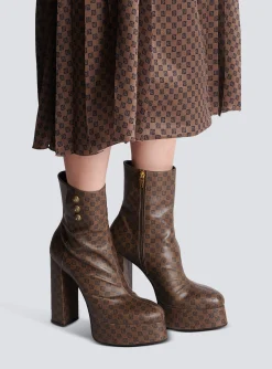 Brune Mini Monogram Boots-Balmain Outlet
