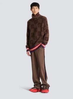 Brushed Mohair Jumper With Monogram Print-Balmain Fashion