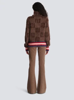 Brushed Mohair Jumper With Monogram Print-Balmain Fashion