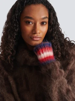Brushed Mohair Jumper With Monogram Print-Balmain Fashion