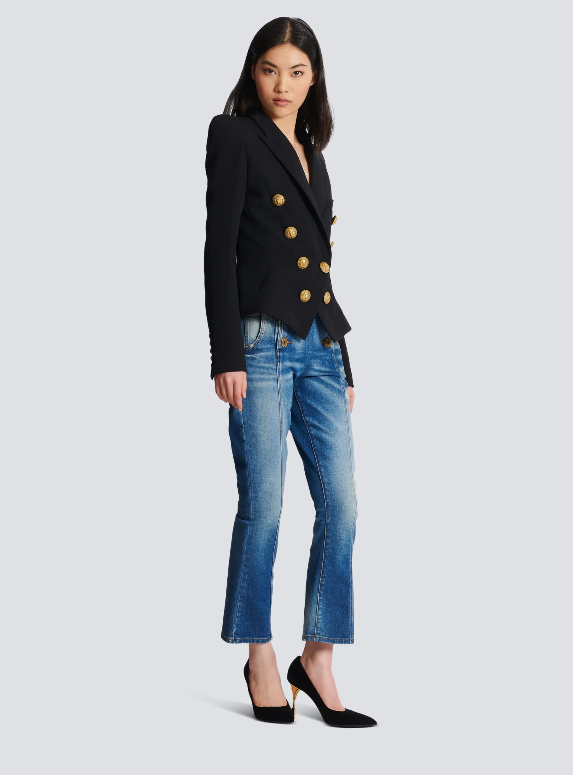 8-button Cinched-waist Jacket-Balmain Hot
