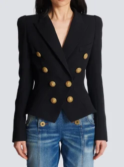 8-button Cinched-waist Jacket-Balmain Hot