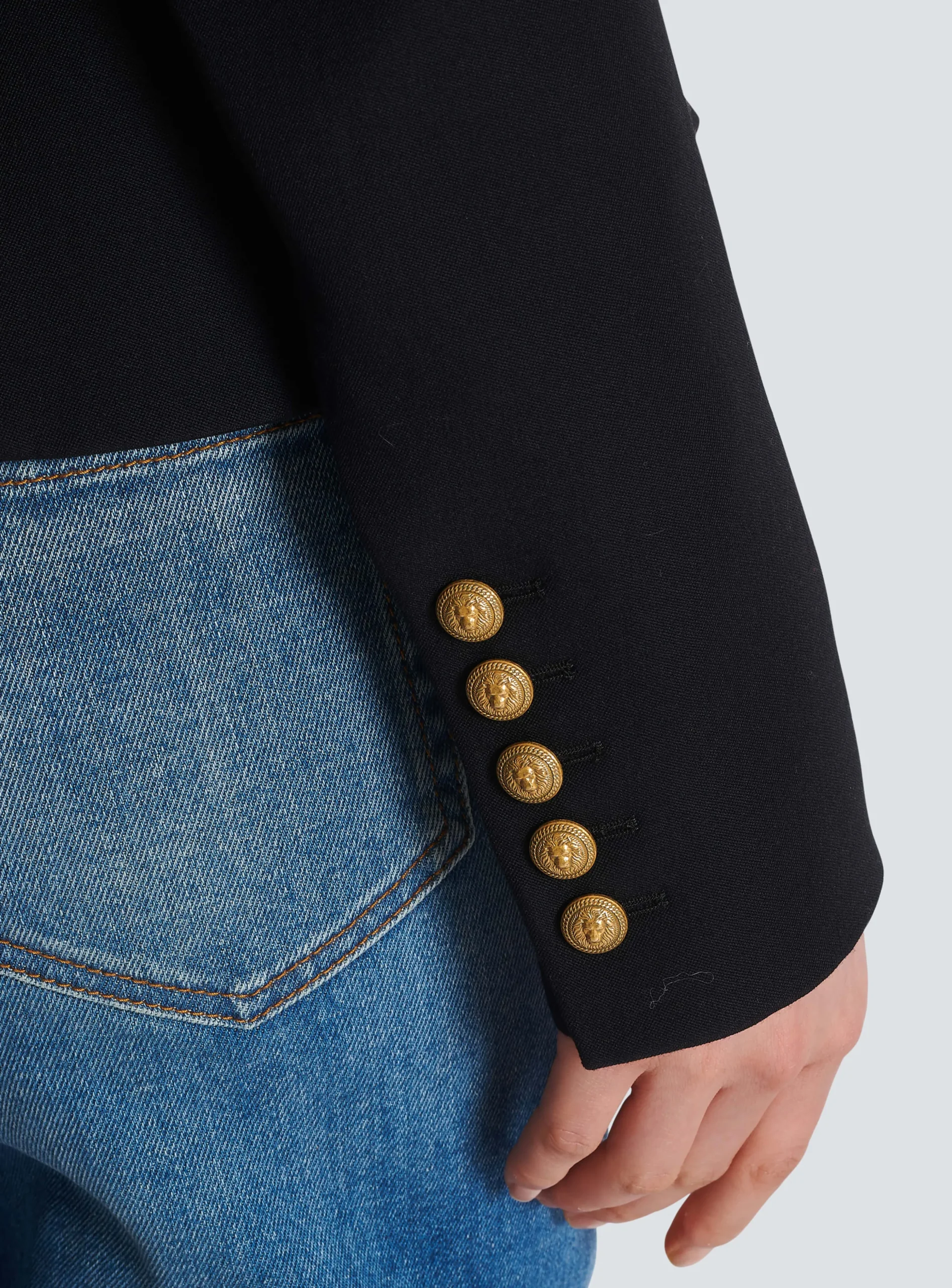 8-button Cinched-waist Jacket-Balmain Hot