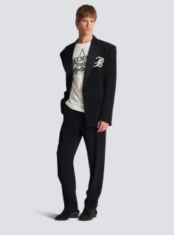 1-button Crepe And Satin Jacket-Balmain Clearance