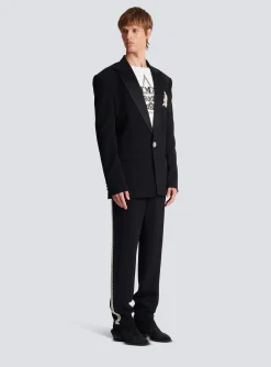 1-button Crepe And Satin Jacket-Balmain Clearance