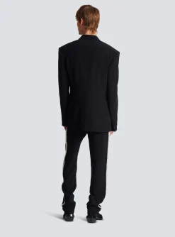 1-button Crepe And Satin Jacket-Balmain Clearance