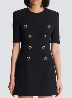 8-button Crepe Dress-Balmain Hot