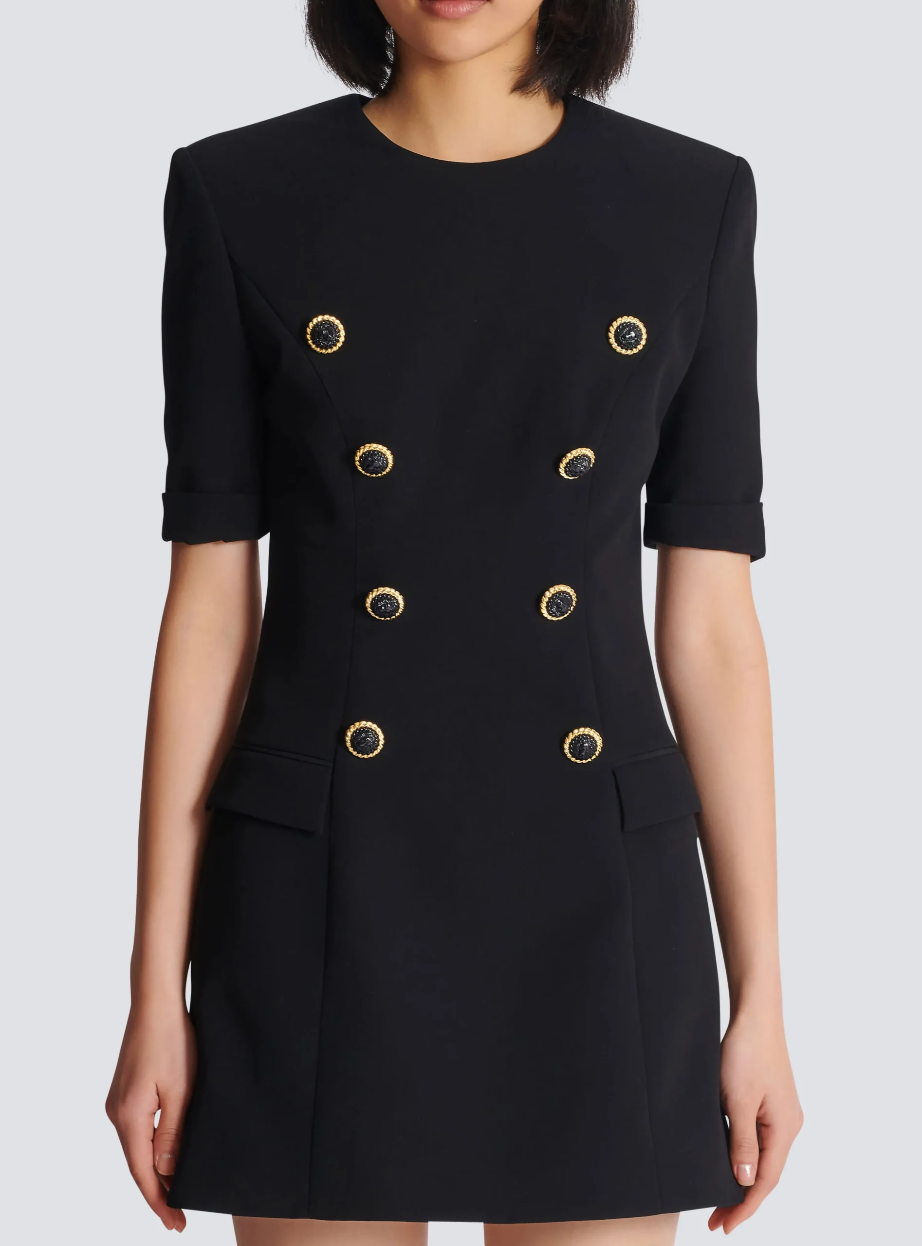 8-button Crepe Dress-Balmain Hot