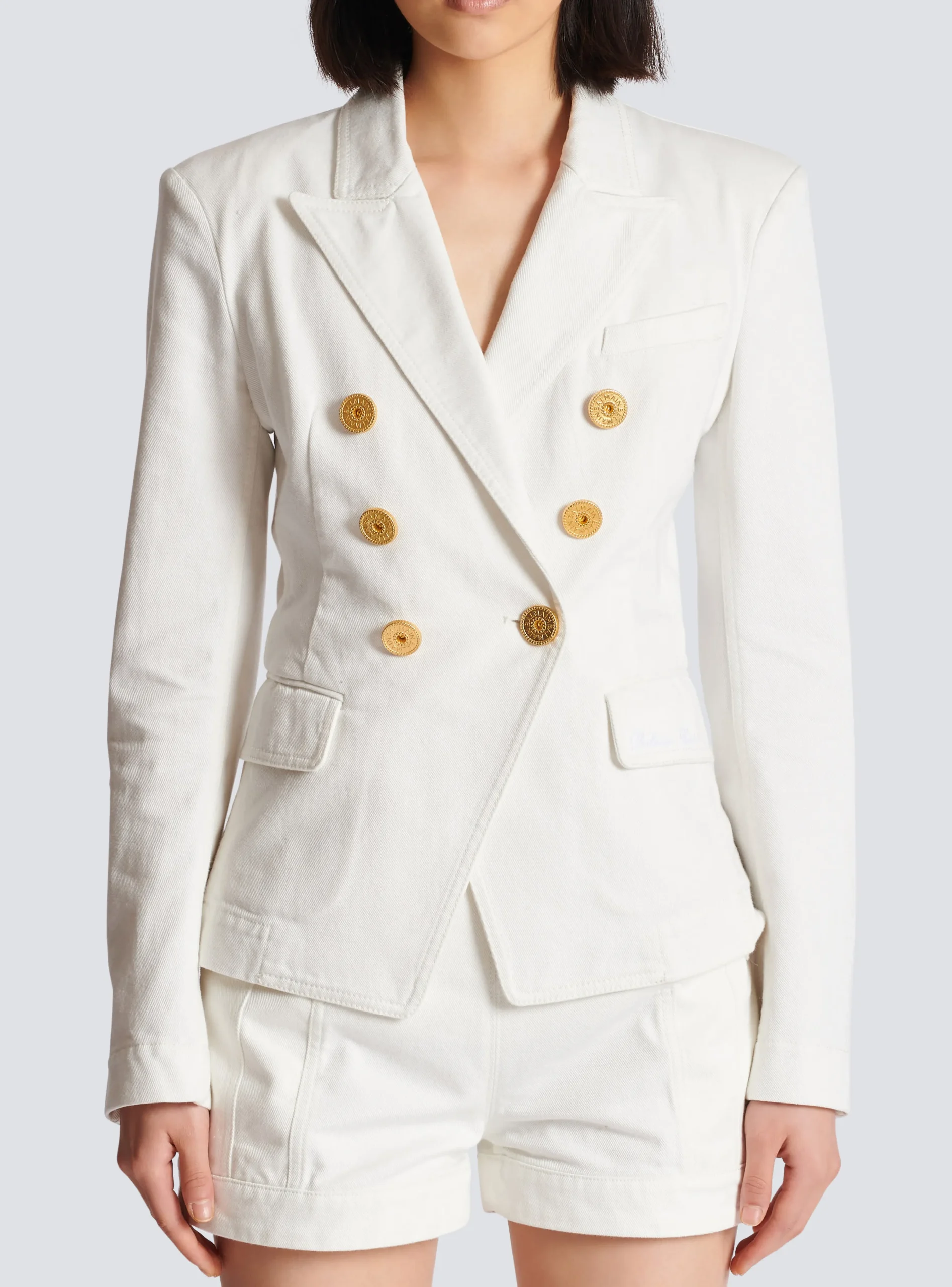 6-button Denim Jacket-Balmain Clearance