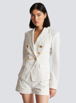 6-button Denim Jacket-Balmain Clearance