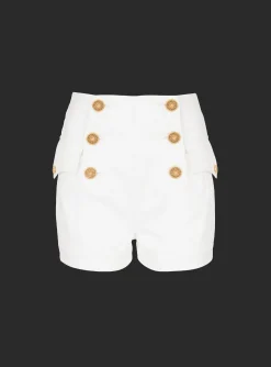 6-button Denim Shorts-Balmain Best Sale