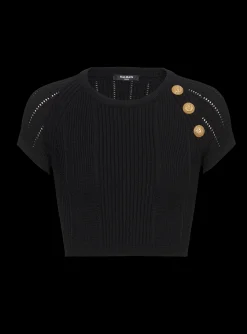 3-button Fine Knit Top-Balmain Online
