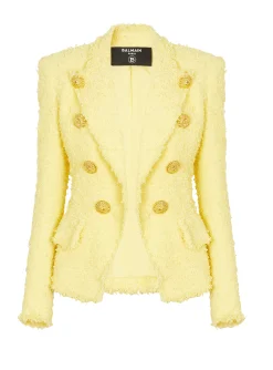 8-button Fitted Tweed Jacket-Balmain Store