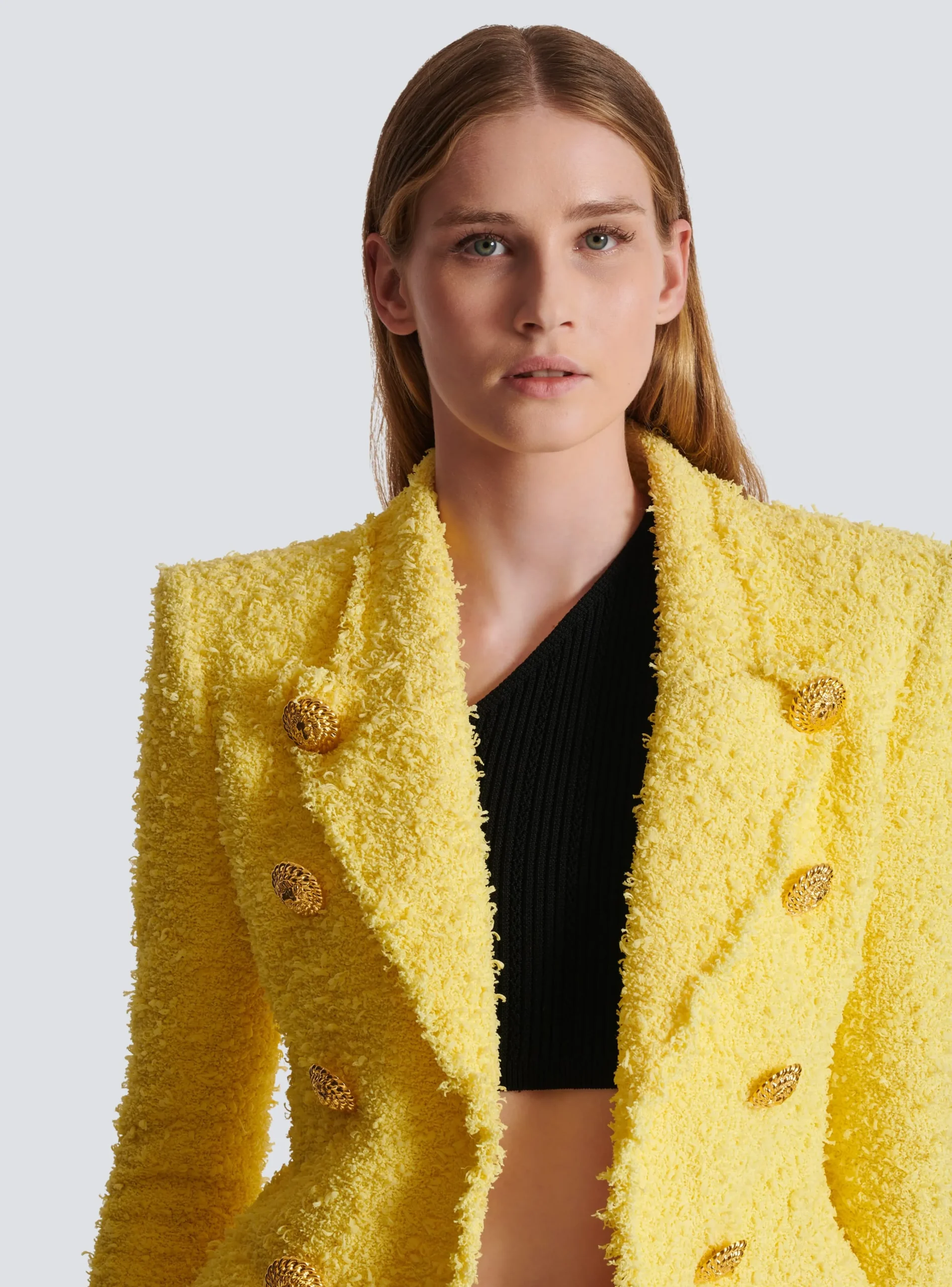8-button Fitted Tweed Jacket-Balmain Store
