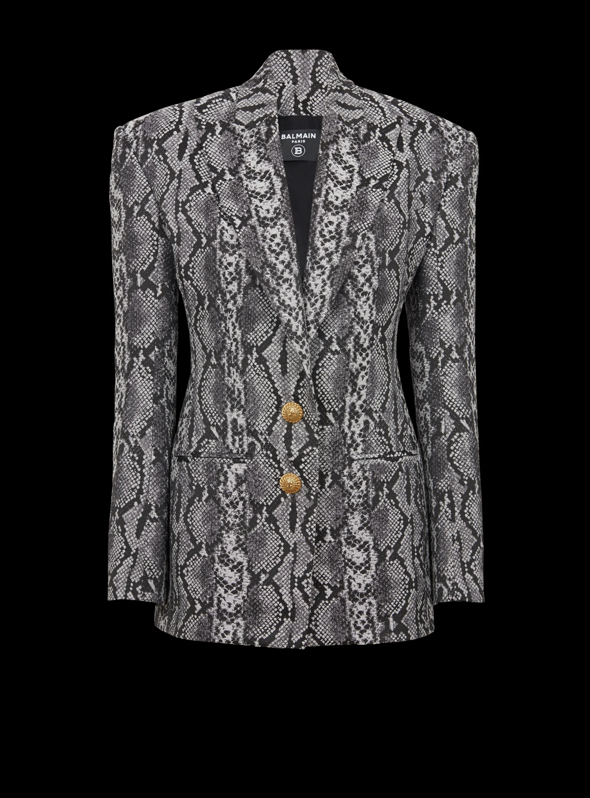 2-button Jacquard Snakeskin Jacket-Balmain Outlet