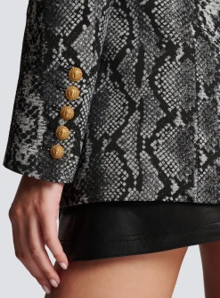 2-button Jacquard Snakeskin Jacket-Balmain Outlet
