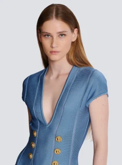 6-button Knit Dress-Balmain Clearance