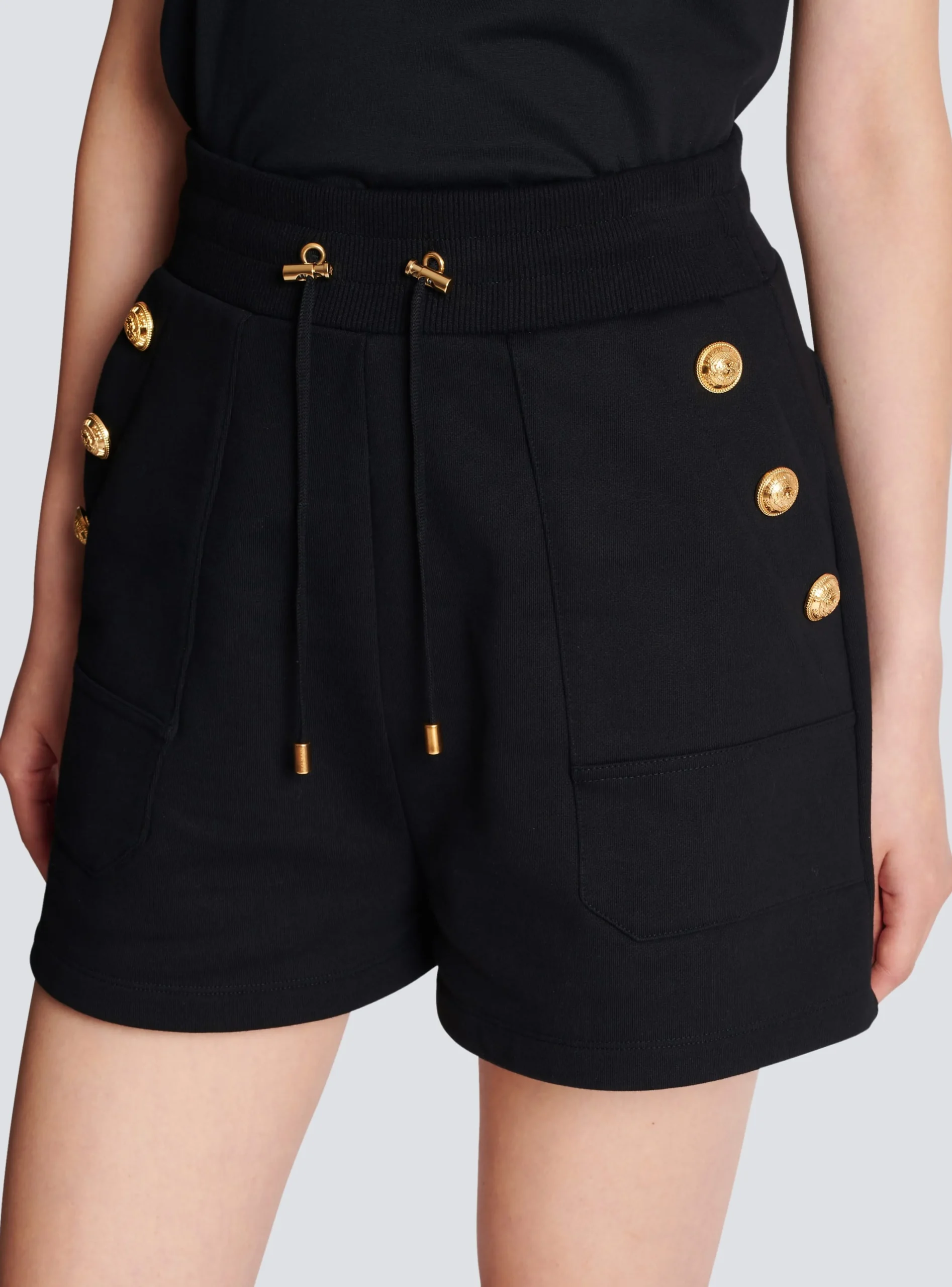 6-button Knit Shorts-Balmain Flash Sale