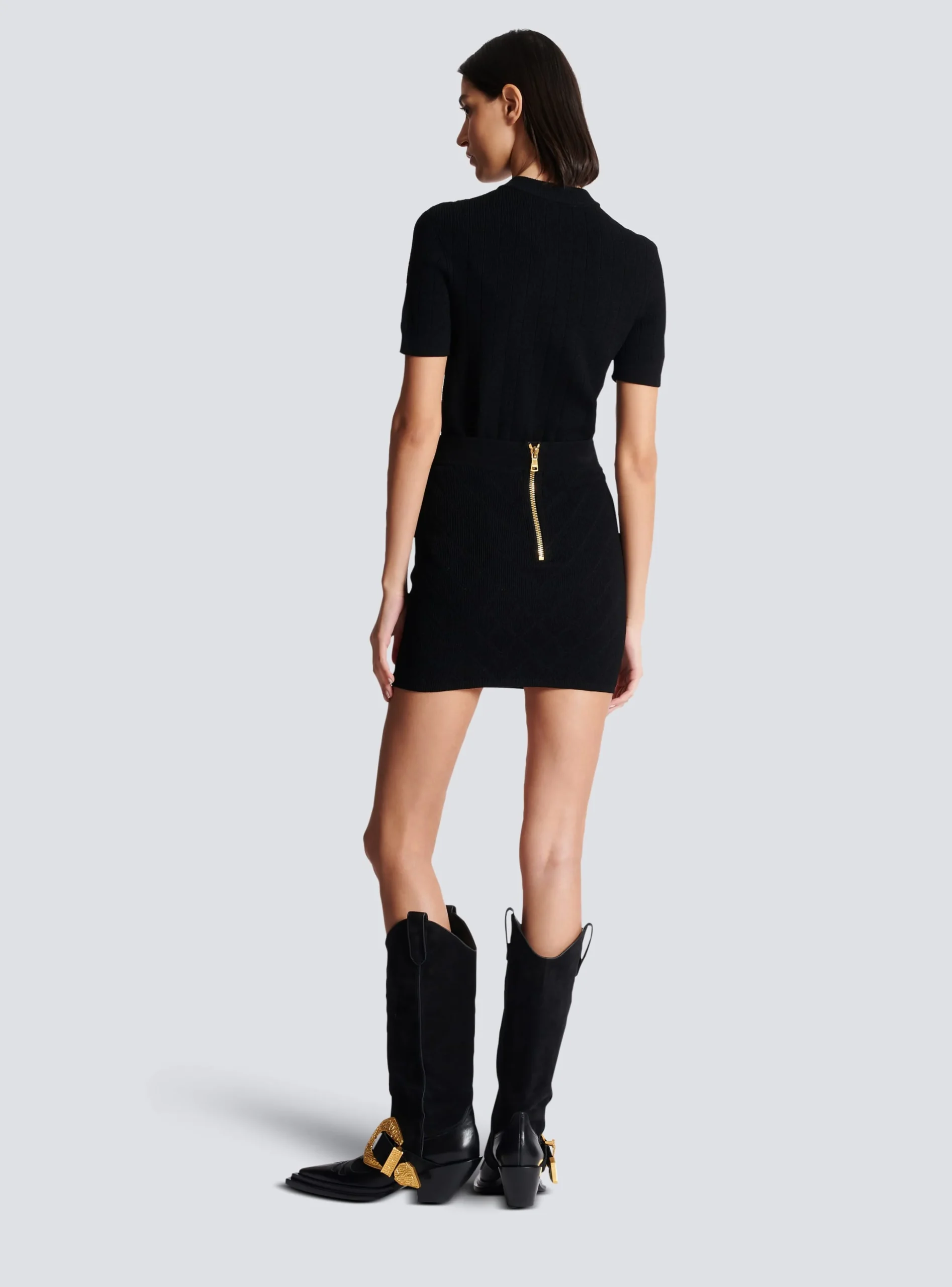 6-button Knit Skirt-Balmain Cheap