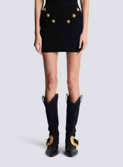 6-button Knit Skirt-Balmain Cheap