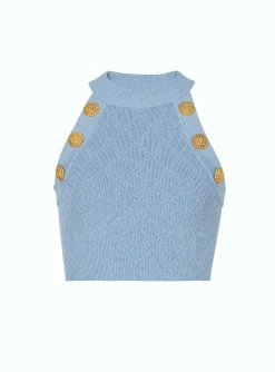 6-button Knit Tank Top-Balmain Best