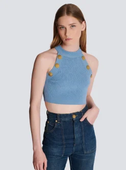 6-button Knit Tank Top-Balmain Best