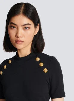 6-button Knit T-shirt-Balmain New