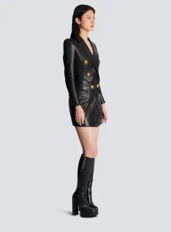 6-button Leather Dress-Balmain Online