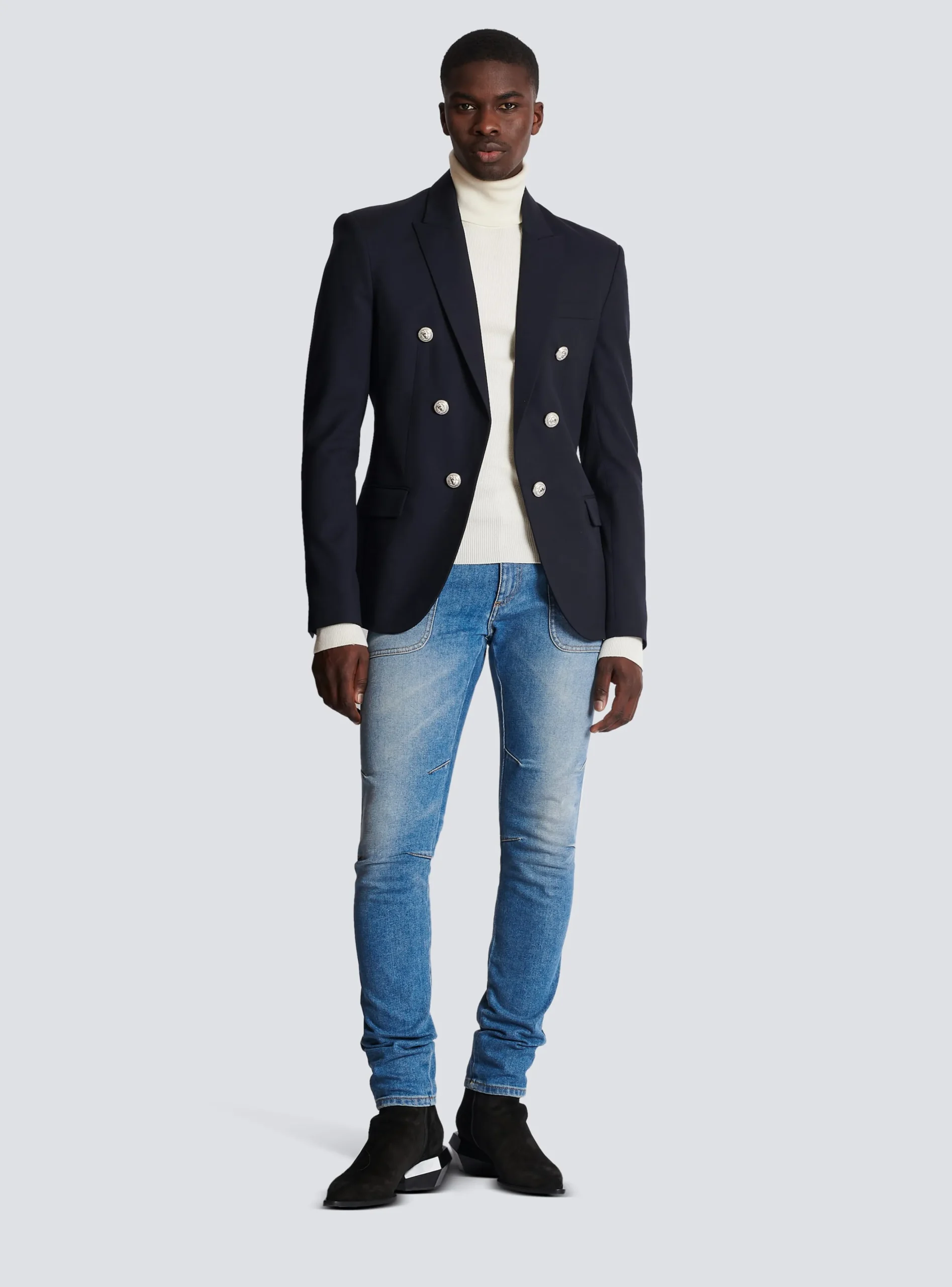 6-button Wool Jacket-Balmain Outlet
