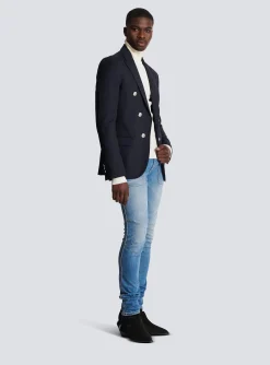 6-button Wool Jacket-Balmain Outlet