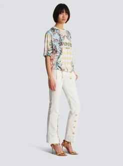 Buttoned Denim Jeans-Balmain Clearance