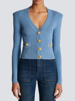 Buttoned Knit Cardigan-Balmain Hot