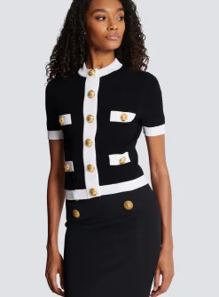 Buttoned Knit Cardigan-Balmain Shop