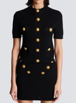 Buttoned Knit Cardigan-Balmain Clearance