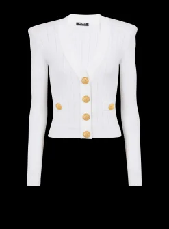 Buttoned Knit Cardigan-Balmain Best Sale