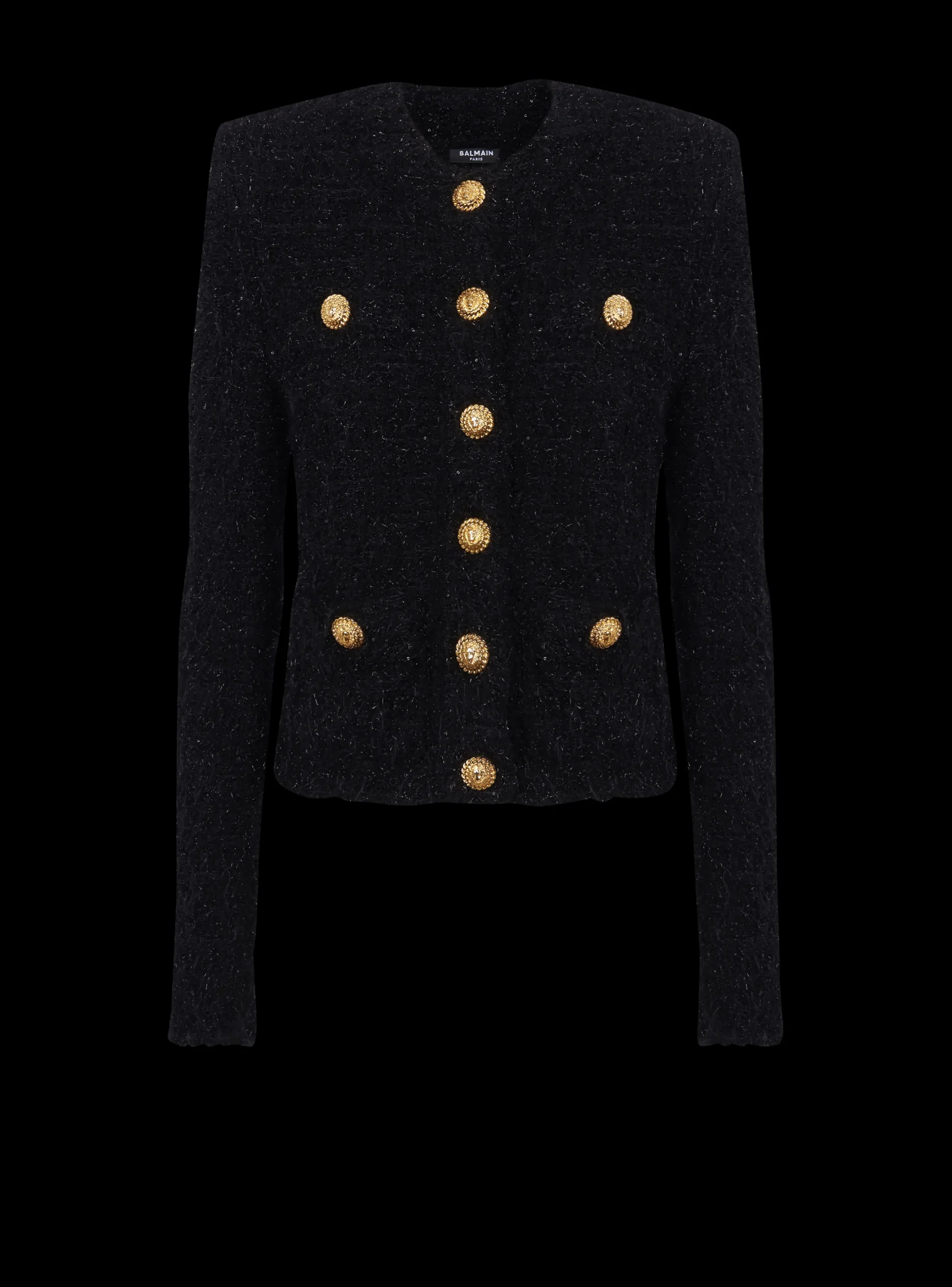 Buttons Tweed Jacket-Balmain Best Sale